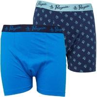 original penguin junior boys two pack boxer shorts blue