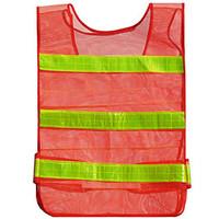 Orange-Red Thicker Section Mesh Mesh Reflective Vest Vest Traffic Safety Clothing Warning Clothing