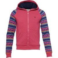 original penguin girls raglan quilted hoody pink flambe