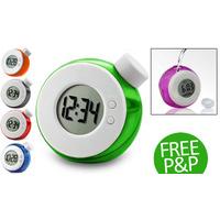 Orange Circular H20 Powered Alarm Clock - FREE P&P