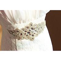 Organza Wedding Party/ Evening Sash-Crystal Rhinestone Crystal Rhinestone