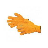 Orange Criss-Cross Gripper Gloves Size 10 (X Large)