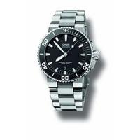 oris aquis mens stainless steel automatic watch