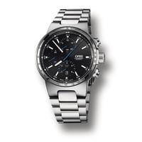 Oris Williams Chronograph men\'s automatic stainless steel bracelet watch