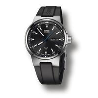 oris williams f1 team day date automatic mens black strap watch