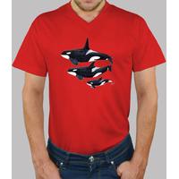 orca man manga mouth shut short neck, red