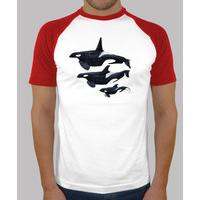 orca man baseball white and red style