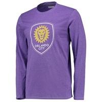 orlando city sc crest authentic t shirt long sleeve royal blue