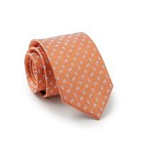 Orange Navy Mini Paisley Silk Tie - Savile Row