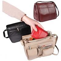 Organiser Handbag with Security Strap Colour - Burgundy