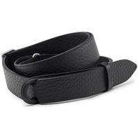 orciani black tumbled leather mens belt in black