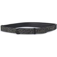 orciani no buckle black leather belt with studs mens belt in black