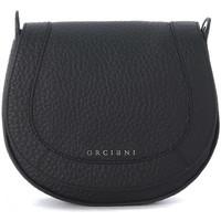 Orciani black tumbled leather shoulder bag women\'s Shoulder Bag in black