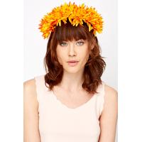 orange flower crown