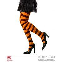 Orange & Black Striped Ladies Pantyhose
