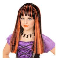 Orange Streaked Witch Wig