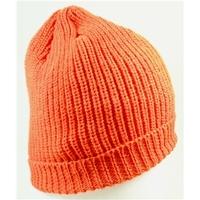 Orange Knitted Beanie - Size: One size