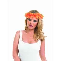 orange hawaiian lei headband