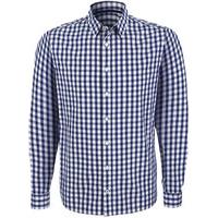 Organic Cotton Casual Longsleeve Shirt - Blue Check
