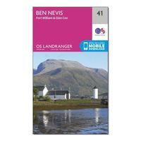 ordnance survey landranger 41 ben nevis fort william glen coe map with ...