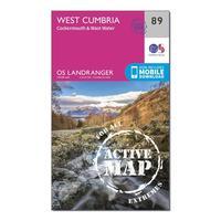 Ordnance Survey Landranger Active 89 West Cumbria, Cockermouth & Wast Water Map With Digital Version - Orange, Orange