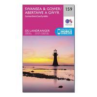 Ordnance Survey Landranger 159 Swansea & Gower, Carmarthen Map With Digital Version - Orange, Orange