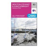 Ordnance Survey Landranger 83 Newton Stewart & Kirkcudbright, Gatehouse of Fleet Map With Digital Version - Orange, Orange