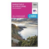 Ordnance Survey Landranger 180 Barnstaple & Ilfracombe, Lynton & Bideford Map With Digital Version - Orange, Orange