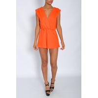 Orange Wrap Playsuit