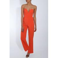 orange sweetheart tailored jumpsuit