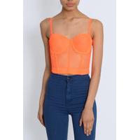 Orange Fishnet Bralet