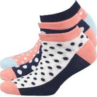 Original Penguin Womens Three Pack Trainer Liner Socks Navy Spot