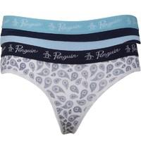 Original Penguin Womens Three Pack Briefs Paisley Turquoise