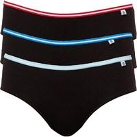 original penguin womens three pack brazilian briefs black