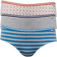 original penguin womens three pack brazilian briefs coral stripe