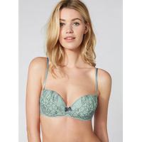 Orchid embroidered balconette bra