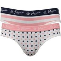 original penguin womens two pack briefs spot pink