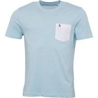 Original Penguin Mens Oxford Pocket T-Shirt Light Blue Melange