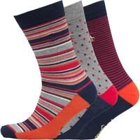 Original Penguin Mens Three Pack Socks Multi