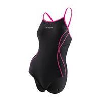 orca flex string back one piece swimsu black black