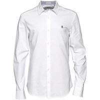 Original Penguin Mens Long Sleeve Oxford Shirt Bright White