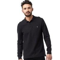 original penguin mens long sleeve slim fit daddy polo black