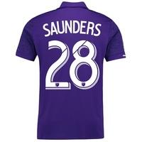 Orlando City SC Home Shirt 2017-18 with Saunders 28 printing, Purple