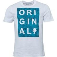 Original Penguin Mens Original Cut Out Parrot Print T-Shirt Bright White