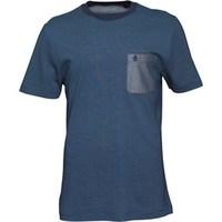 Original Penguin Mens Stripe Chambray Pocket T-Shirt Dress Blue