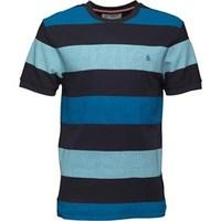 Original Penguin Mens Birdseye Colour Block T-Shirt Dark Sapphire