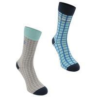 Original Penguin 2 Pack Grid Mens Socks