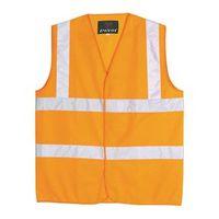 orange class 2 hi viz two band waistcoat lge