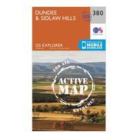 Ordnance Survey Explorer Active 380 Dundee & Sidlaw Hills Map With Digital Version - Orange, Orange