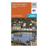 Ordnance Survey Explorer 357 Kintyre North Map With Digital Version - Orange, Orange